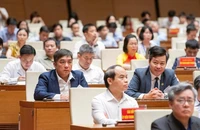 Đại diện các doanh nghiệp tư nhân tham dự Hội nghị toàn quốc quán triệt và triển khai thực hiện Nghị quyết số 66-NQ/TW và Nghị quyết số 68-NQ/TW ngày 18/5.