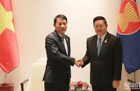Bộ trưởng Công an Lương Tam Quang và Tổng Thư ký ASEAN Kao Kim Hourn. (Ảnh: Hải Tiến)