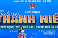 Bí thư Tỉnh đoàn Lạng Sơn, Định Thị Anh Thư phát động Tháng Thanh niên năm 2024.
