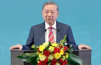 Tổng Bí thư Tô Lâm phát biểu Chính sách tại Học viện Hành chính Công và Kinh tế quốc dân trực thuộc Tổng thống LB Nga. (Ảnh: TTXVN)