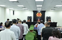 Toàn cảnh phiên tòa xét xử.