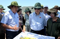 Đoàn công tác khảo sát thực tế vị trí trồng rừng thay thế tại Khu bảo tồn thiên nhiên Tà Kóu, huyện Hàm Thuận Nam.
