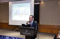 Thứ trưởng Lao động-Thương binh và Xã hội Lê Văn Thanh phát biểu tại hội thảo.