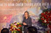 Họa sĩ Lương Xuân Đoàn, Chủ tịch Hội Mỹ thuật Việt Nam chia sẻ cảm xúc về triển lãm tương tác tranh panorama chiến thắng Điện Biên Phủ.