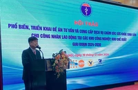 Thạc sĩ, bác sĩ Đinh Anh Tuấn, Vụ trưởng Vụ Sức khỏe Bà mẹ-Trẻ em phát biểu.