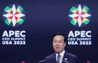 Chủ tịch nước Võ Văn Thưởng phát biểu tại Hội nghị Thượng đỉnh Doanh nghiệp APEC. (Ảnh: Thống Nhất/TTXVN)