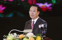 Chủ tịch nước Võ Văn Thưởng phát biểu tại Lễ kỷ niệm. (Ảnh: TTXVN)