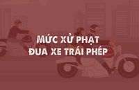 [Infographic] Nghị định 168: Mức xử phạt đối với người đua xe trái phép, tổ chức, cổ vũ đua xe trái phép