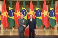Chủ tịch Quốc hội Trần Thanh Mẫn và Tổng thống Brazil Luiz Inácio Lula da Silva. (Ảnh: DUY LINH)