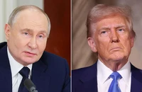Tổng thống Nga Vladimir Putin và người đồng cấp Mỹ Donald Trump. (Ảnh: TASS)