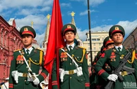 Đoàn Quân đội nhân dân Việt Nam tham gia tổng duyệt cho Lễ duyệt binh trên Quảng trường Đỏ.