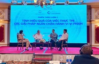 Tổng Giám đốc Thủ đô Multimedia Nguyễn Ngọc Hân trình bày giải pháp công nghệ giúp ngăn chặn vi phạm bản quyền nội dung số.