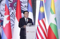 Chủ tịch Quốc hội Vương Đình Huệ phát biểu tại Phiên toàn thể thứ nhất AIPA-44. (Ảnh: TTXVN)