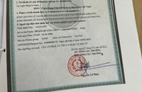 Đối tượng giả mạo số giấy phép lữ hành quốc tế.