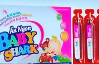 Hình ảnh sản phẩm ăn ngon Baby Shark nghi là giả. (Ảnh: VTV)