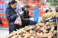 Khoai lang được bày bán ở một siêu thị Trung Quốc.