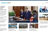 Bài viết về những câu chuyện về Tổng Bí thư, Chủ tịch Trung Quốc Tập Cận Bình với Việt Nam được đăng ở vị trí nổi bật trên trang mạng của hãng tin Tân Hoa. (Ảnh chụp màn hình của english.news.cn)
