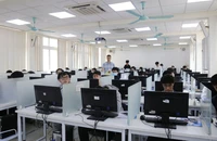 Thí sinh dự thi đánh giá năng lực năm 2024 của Đại học Quốc gia Hà Nội.