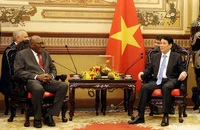 Chủ tịch nước Lương Cường tiếp Phó Chủ tịch nước Cuba Salvador Valdes Mesa.