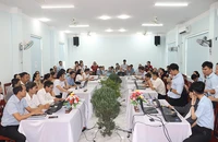 Quang cảnh diễn tập thực chiến an toàn thông tin cho chính quyền cấp xã thuộc huyện Nghĩa Hành.