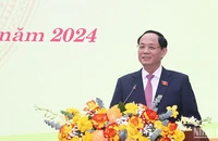Phó Chủ tịch Quốc hội Trần Quang Phương phát biểu tại phiên khai mạc kỳ họp thứ 29, Hội đồng nhân dân tỉnh Quảng Ngãi khóa 13, nhiệm kỳ 2021-2026.