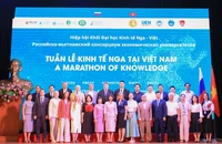 Lễ khai mạc Tuần lễ Kinh tế Nga tại Việt Nam diễn ra ở Hà Nội. (Ảnh Trung tâm Khoa học và Văn hóa Nga tại Hà Nội)