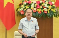 Bí thư Đảng ủy, Chủ tịch Quốc hội Trần Thanh Mẫn phát biểu khai mạc phiên họp. (Ảnh: DUY LINH)