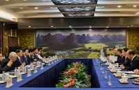 Bộ trưởng Ngoại giao Bùi Thanh Sơn tiếp đồng chí Lưu Ninh, Bí thư Đảng ủy Khu tự trị dân tộc Choang Quảng Tây, Trung Quốc. (Ảnh: baoquocte.vn)