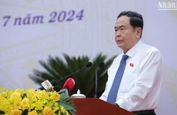 Chủ tịch Quốc Hội Trần Thanh Mẫn phát biểu tại phiên mạc kỳ họp thứ 15, Hội đồng nhân dân tỉnh Bình Phước khóa 10, nhiệm kỳ 2021-2026.