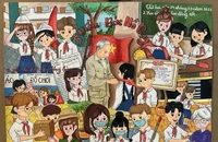 Tác phẩm đạt giải trong cuộc thi “Bác Hồ với thiếu nhi-Thiếu nhi với Bác Hồ” (Ảnh: LÊ HÀ)