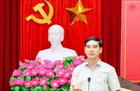 Bí thư Tỉnh ủy Vĩnh Phúc Dương Văn An phát biểu tại Hội nghị Ban Thường vụ Tỉnh ủy.