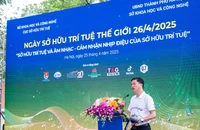 Ông Lưu Hoàng Long, Cục trưởng Cục Sở hữu trí tuệ (Bộ Khoa học và Công nghệ) phát biểu tại sự kiện. (Ảnh: BÍCH LIÊN)
