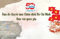 [Infographic] Bản đồ Quyết tâm Chiến dịch Hồ Chí Minh - Bảo vật quốc gia 