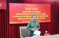 Chánh Văn phòng Bộ Công an, Thiếu tướng Nguyễn Quốc Toản tại họp báo quý I/2025.
