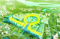 Phối cảnh dự án đầu tư xây dựng hạ tầng và phát triển Khu Công nghệ cao sinh học Hà Nội.