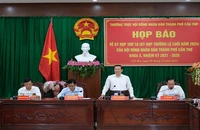 Quang cảnh buổi họp báo.