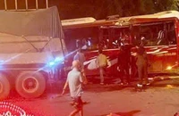 Hiện trường vụ tai nạn.