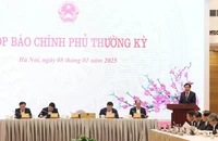 Họp báo Chính phủ thường kỳ tháng. (Ảnh: VGP)