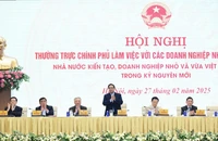 Thủ tướng Phạm Minh Chính chủ trì Hội nghị Thường trực Chính phủ làm việc với các doanh nghiệp nhỏ và vừa Việt Nam (Ảnh: TRẦN HẢI).
