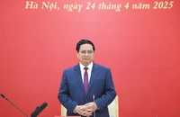 Thủ tướng Phạm Minh Chính phát biểu ý kiến tại buổi làm việc với Học viện Công nghệ Bưu chính Viễn thông. (Ảnh: TRẦN HẢI)
