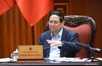 Thủ tướng Phạm Minh Chính phát biểu ý kiến tại cuộc họp. (Ảnh: TRẦN HẢI)
