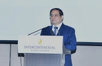 Thủ tướng Phạm Minh Chính phát biểu ý kiến tại Chương trình Gặp gỡ doanh nghiệp Việt Nam-Malaysia. (Ảnh: THANH GIANG)