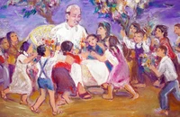 Chủ tịch Hồ Chí Minh nói chuyện với đại biểu trí thức dự Hội nghị Chính trị đặc biệt tháng 3/1964. (Ảnh tư liệu)