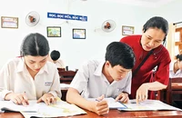 Học sinh Trường THPT Phạm Phú Thứ (xã Hòa Sơn, huyện Hòa Vang, thành phố Đà Nẵng) trong giờ ôn tập trước kỳ thi.