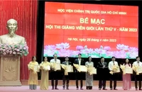 Lễ bế mạc, trao giải thưởng Hội thi giảng viên giỏi cấp học viện.