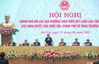 Thủ tướng Phạm Minh Chính phát biểu chỉ đạo tại Hội nghị Chính phủ với các địa phương về tăng trưởng kinh tế ngày 21/2. (Ảnh: VGP/Nhật Bắc)