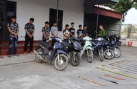 Nhóm đối tượng gây rối trật tự công cộng. (Ảnh Công an cung cấp)