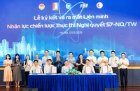 Lễ ký kết ra mắt Liên minh Nhân lực chiến lược thực thi Nghị quyết 57-NQ/TW diễn ra chiều 5/7 tại Hà Nội.