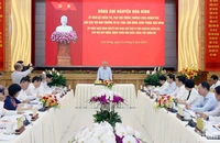 Ủy viên Bộ chính trị, Phó Thủ tướng Thường trực Chính phủ Nguyễn Hòa Bình làm việc với Ban Thường vụ 3 tỉnh Lâm Đồng, Bình Thuận và Đắk Nông ngày 21/5.