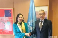 Ông Xing Qu, Phó Tổng Giám đốc UNESCO, tiếp Đại sứ Nguyễn Thị Vân Anh.